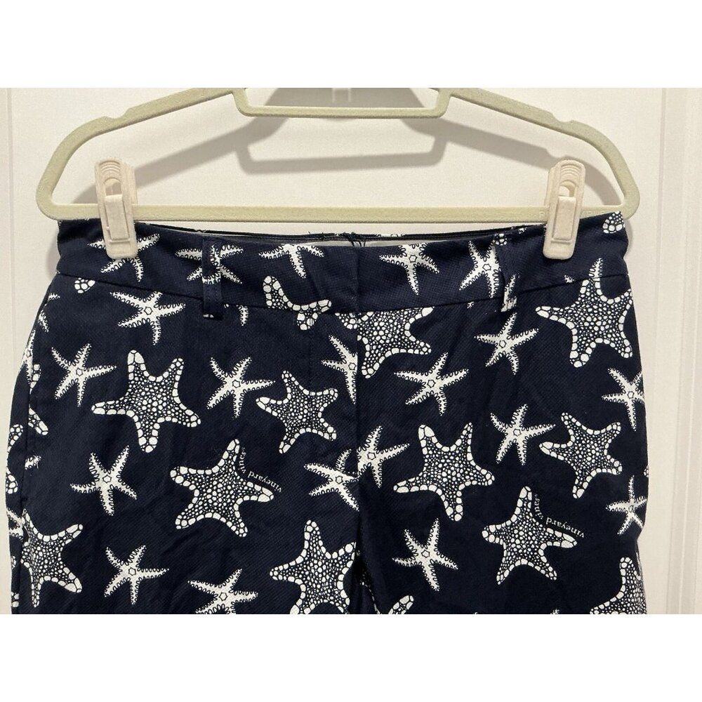 Vineyard Vines By Shep And Ian Cove Capri Size 10 Women’s Navy Starfish NWT - Picture 2 of 10